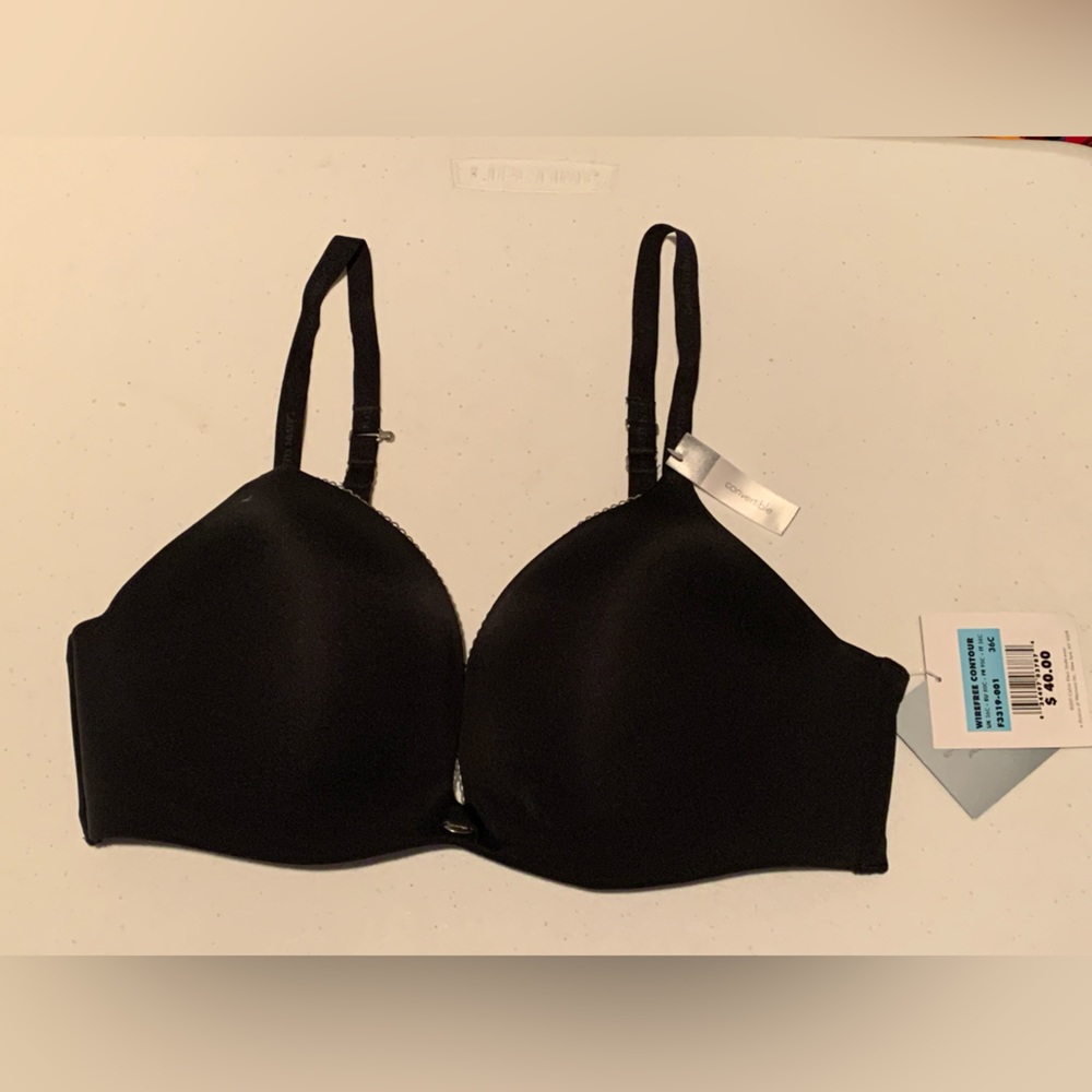 NWT Calvin Klein naked glamour wirefree contour, convertible bra, 36C